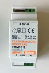 Relco EMM1012 трансформатор на DIN шина 230V/12V AC, Pin 10VA, Pn 6.5VA, DIN шина