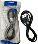 Кабел USB 2.0 A - Micro USB B, черен, 1.2м. K-CHARGING