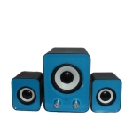Компютърни колонки FT-202, 2x3W + 5W, USB, Черен-Син