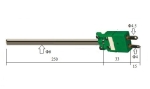 К тип NiCrNi Ф6х0250mm+конектор термодвойка мантел 1100 ºC
