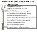 КАБЕЛ 4x0.22mm2 меден (Cu) PFA термоустойчив