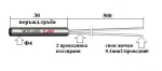 Cu50 ф4х30+500mm термо датчик сензор Мед50 150°C изолирани проводници
