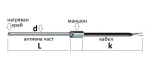 J тип FeCuNi Ф5х0350mm+2m кабел термодвойка мантел 800 ºC