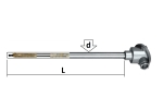 K тип Ф21.3x 550mm Термодвойка 1100 ℃ НикелХром-Никел