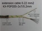 K тип NiCr-Ni 2x0.22 mm2 стъкло изолиран КАБЕЛ удължителен, компенсационен