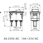 Ключ KCD101-1 ON-ON 250V/6A червен