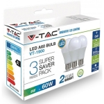 LED лампа 9W A60 E27 ПЛАСТИК 4000К 3БР