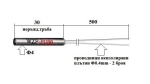 Pt100 ф4х30+500mm термо датчик сензор 300°C неизолирани проводници