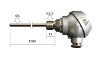Pt100 ф6х999mm G1/2 термо датчик сензор 400°C