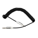 Аудио кабел DeTech, Eластичен, 3.5mm, 1m