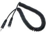 Кабел Jack 3,5mm гнездо, Jack 3,5mm щепсел 3m черен