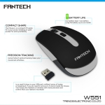 Мишка FanTech, Безжична W551
