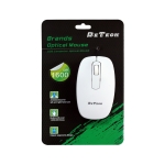 Мишка DeTech, Оптична 4D Wired USB, Бяла