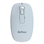 Мишка DeTech, Оптична 4D Wired USB, Бяла