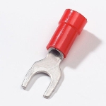 Кабелна обувка вилка M5, 0.5-1.5mm, изолирана, червена
