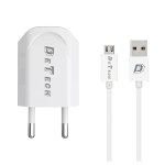 Зарядно DeTech DE-11M 220V, 5V, 1A + кабел micro