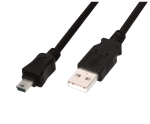 Кабел USB - mini USB (AM/мини B) 4pin 1.2m с ферит