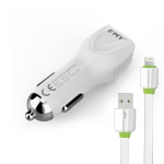 EMY MY-112 зарядно за кола 2хUSB 5V 2.4A, с кабел за iPhone 5/6/7