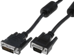Кабел DVI-I DUAL LINK - VGA 5м с ферит