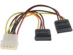 Адаптер, SATA щепсел x2, компютърно гнездо Molex, 0,15m