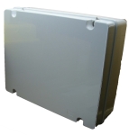 Пластмасова кутия 380HX300WX120D, ABS/ABS Grey IP66