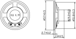 LD-SP-5708 Високоговорител Миларов 500mW, 8ohm, ф57mm