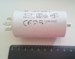 2D 25uF 250V работен кондензатор тип MKP с изводни пера