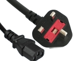 Захранващ кабел 13A/250V Well Shin WS-002 / WS-012A 3m (UK BS 1363 - IEC C13)