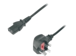 Захранващ кабел 13A/250V Well Shin WS-002 / WS-012A 3m (UK BS 1363 - IEC C13)