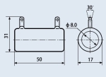 Резистор жичен ПЭВ-20W 820 ohm ±10% керамичен