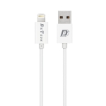 Мрежово зарядно устройство, DeTech, DE-01i, 5V/2.1A, 220V,1 x USB, С Lightning кабел, 1.0m, Бяло