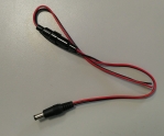 DC кабел 40cm с 2.1mm мъжки жак + държач на предпазител 5x20mm