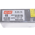 Импулсно захранване S-24-12, мет.кутия, вх. 110-220VAC, изх. DC12V 2A