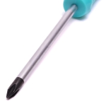 Кръстата отвертка 6" със синя PVC дръжка. Дължина: 25.5см.