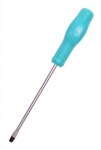 Плоска отвертка 6" със синя PVC дръжка. Дължина: 25.5см.