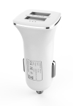 Зарядно устройство за кола DeTech, DE-C01i, 5V/2.4A, 12/24V, С Lightning кабел, 2 x USB