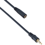 Аудио кабел DeTech M - F, 3.5мм, 5.0м