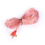 Аудио кабел Stereo Jack 3.5mm - 2RCA, HQ, високо качество, силиконова изолация, 10 метра