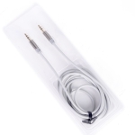 Аудио кабел Stereo Jack 3.5mm, метални конектори, силиконов, 2 метра, сребрист