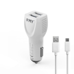 EMY MY-112 зарядно за кола 2хUSB 5V 2.4A, с кабел USB Type-C