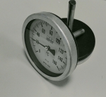 Биметален аксиален термометър 0-160°C ф100мм L76мм
