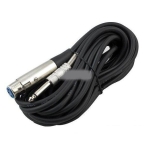 Микрофонен кабел Mono Jack 6.35мм - CANON (XLR), 5 метра