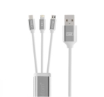 Кабел USB A мъжки към USB Type-C + USB за IPhone 5/6/7/SE + USB MicroUSB (три в едно)