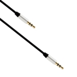 Аудио кабел, Earldom, AUX15, 3.5mm жак, М/М, 1.0м, Черен
