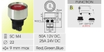 Старт бутон SPST-NO 50A/12VDC червен