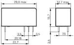 Реле TE Connectivity 1-1415899-0 SPDT 12A бобина 12VDC