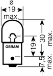 Автолампа OSRAM 5007 5W 12V BA15s UNV1 R5W