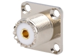 UHF конектор (SO-239) женски / гнездо / UHF-202, панелен монтаж