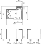 Реле RELPOL R30N-3021-85-1012 SPST-NO 30A, бобина 12VDC