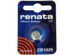 Бутонна батерия литиева CR1025 3V RENATA